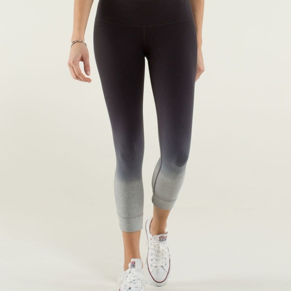 lululemon athletica Pants - Lululemon Live Natural Crop Heather Med. gray/spot